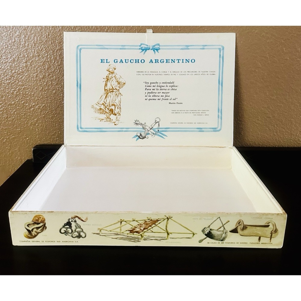 Vintage El Gaucho Argentino 20 Matchbox Presentation Set Enrique Rapela Rare - Picture 8 of 16